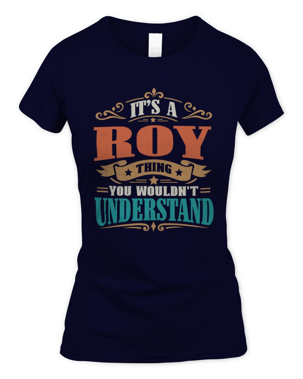 It’s a Name Thing Personalized Retro T-Shirt ROY M1-47 / Women's Standard T-Shirt / navy