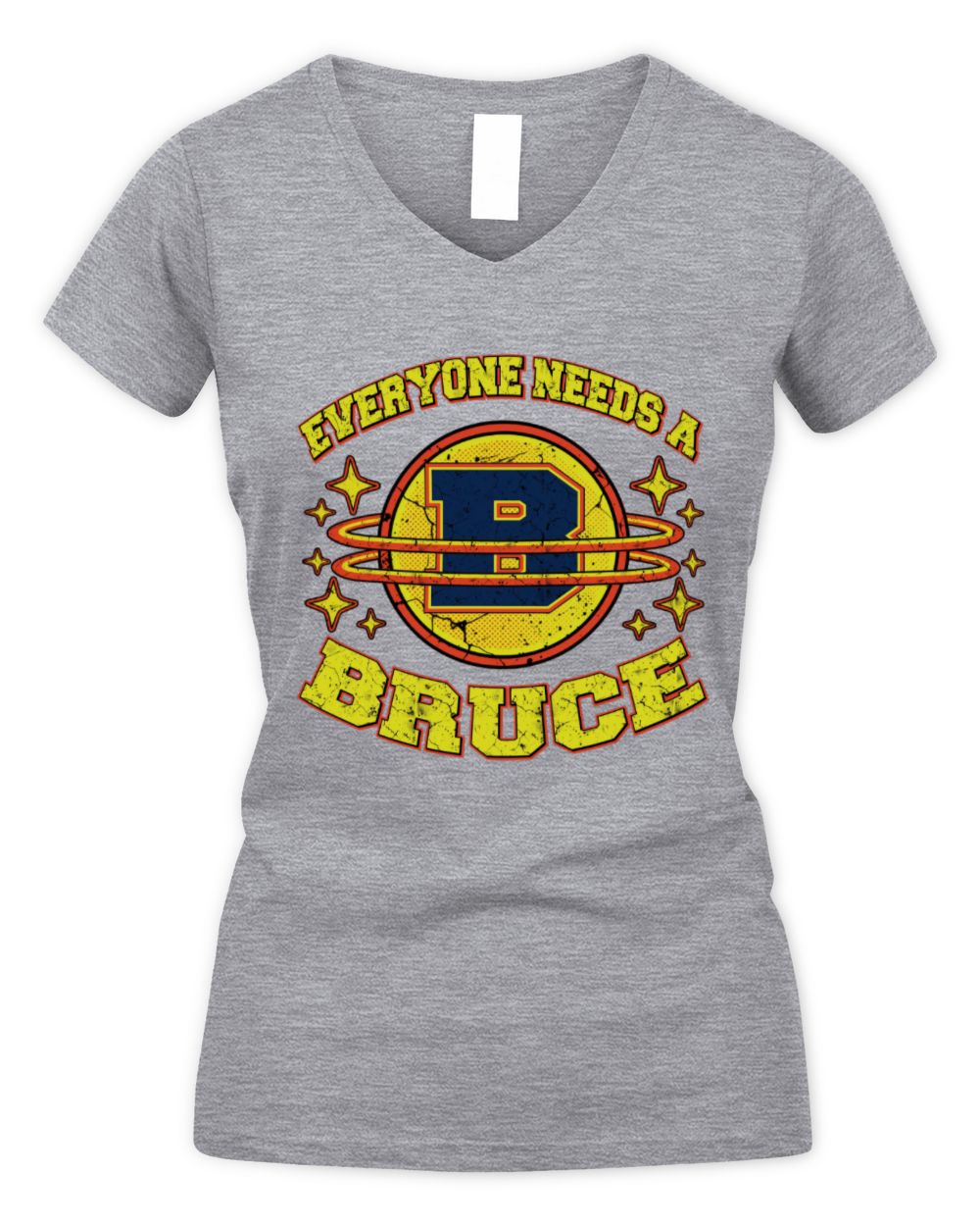 Everyone Needs a Your Name Shirt BRUCE M1-76 / Women's V-Neck T-Shirt / sport grey
