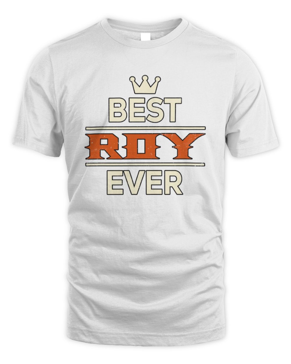 Best Your Name With Crown Shirt ROY M1-59 / Unisex Standard T-Shirt / white