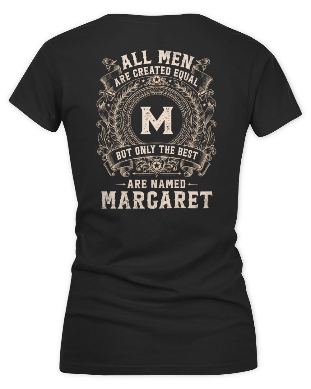 All Men Are Created Equal Cool Logo Shirt MARGARET M1-60 / Women's V-Neck T-Shirt / black