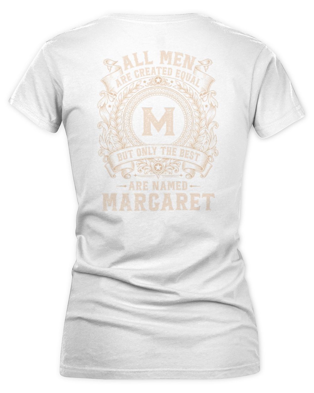 All Men Are Created Equal Cool Logo Shirt MARGARET M1-60 / Women's V-Neck T-Shirt / white