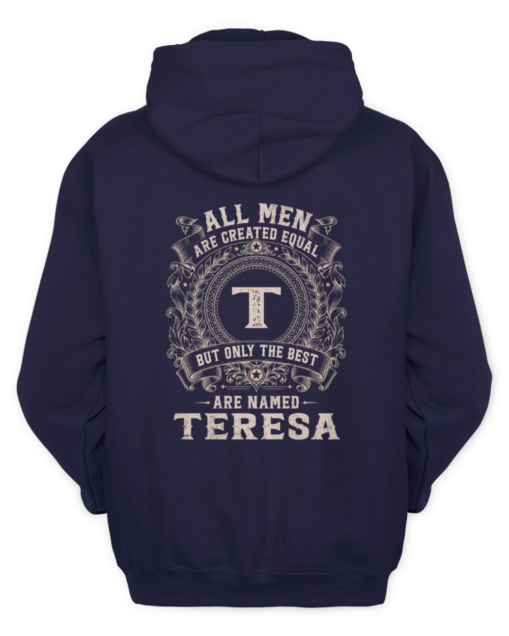 All Men Are Created Equal Cool Logo Shirt TERESA M1-60 / Unisex Hoodie / navy
