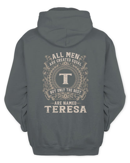 All Men Are Created Equal Cool Logo Shirt TERESA M1-60 / Unisex Hoodie / charcoal