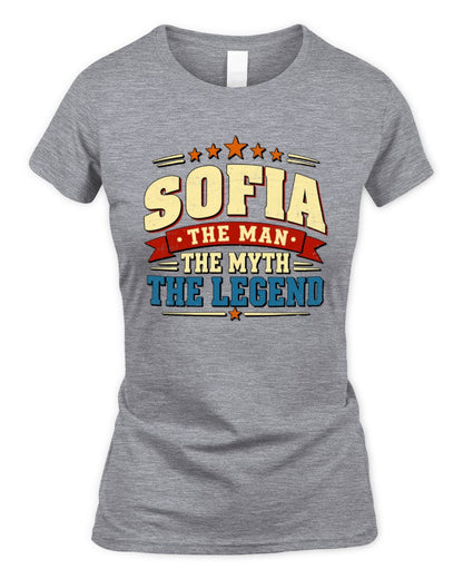 The Man The Myth The Legend Ribbon Vintage T-Shirt SOFIA M1-56 / Women's Standard T-Shirt / sport grey