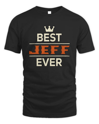 Best Your Name With Crown Shirt JEFF M1-59 / Unisex Standard T-Shirt / black