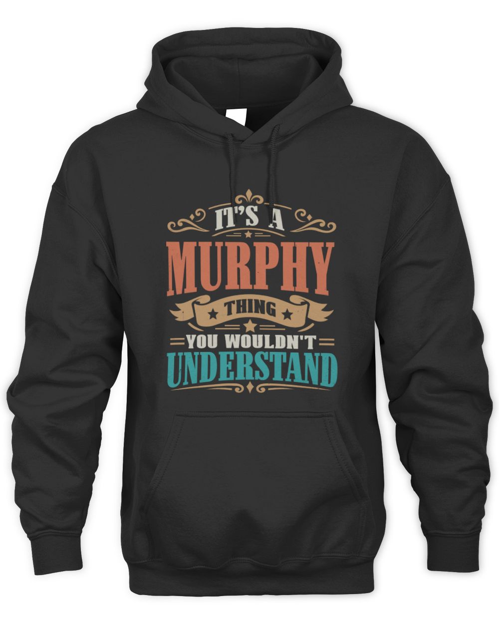 It’s a Name Thing Personalized Retro T-Shirt MURPHY M1-47 / Unisex Hoodie / black