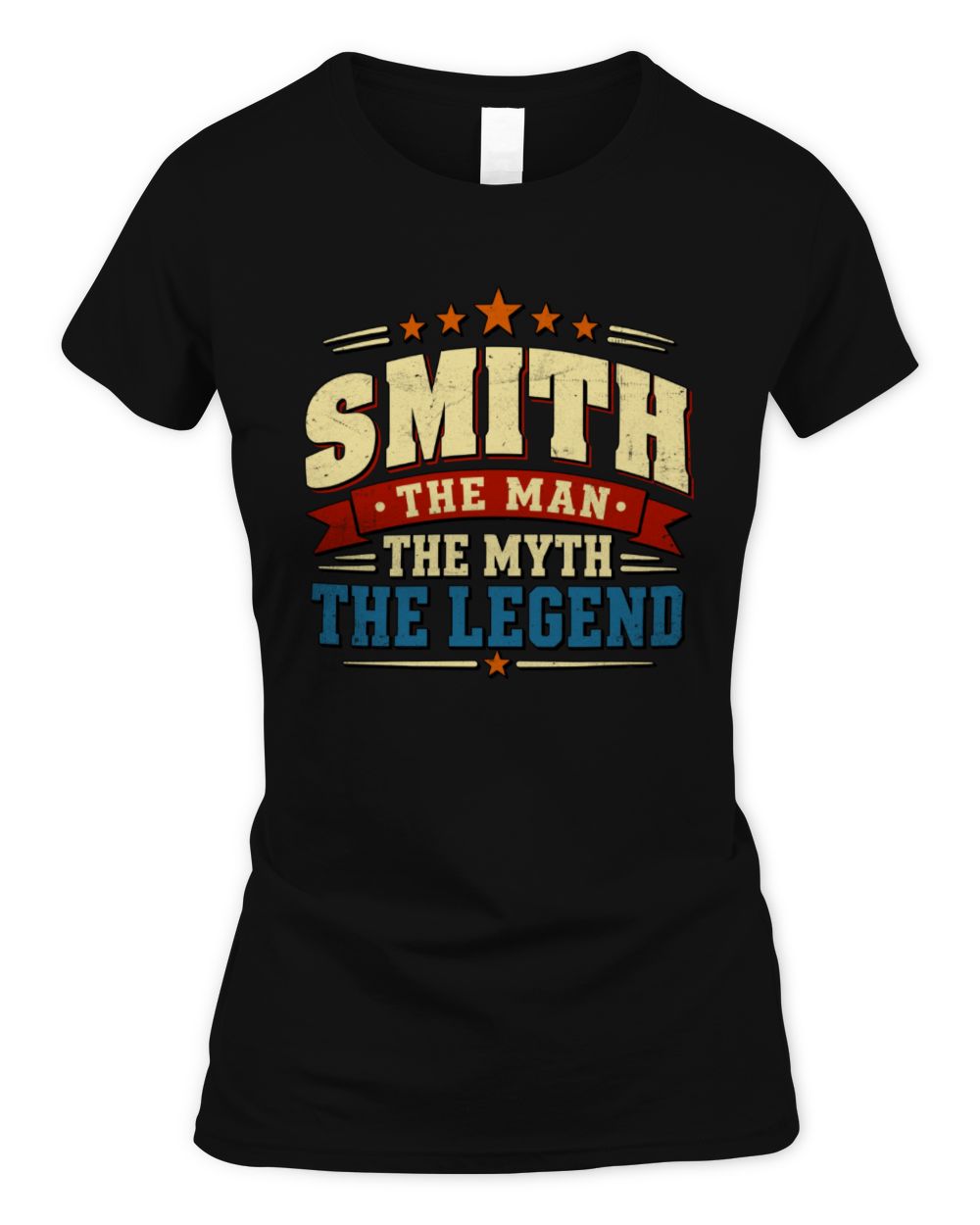 The Man The Myth The Legend Ribbon Vintage T-Shirt SMITH M1-56 / Women's Standard T-Shirt / black