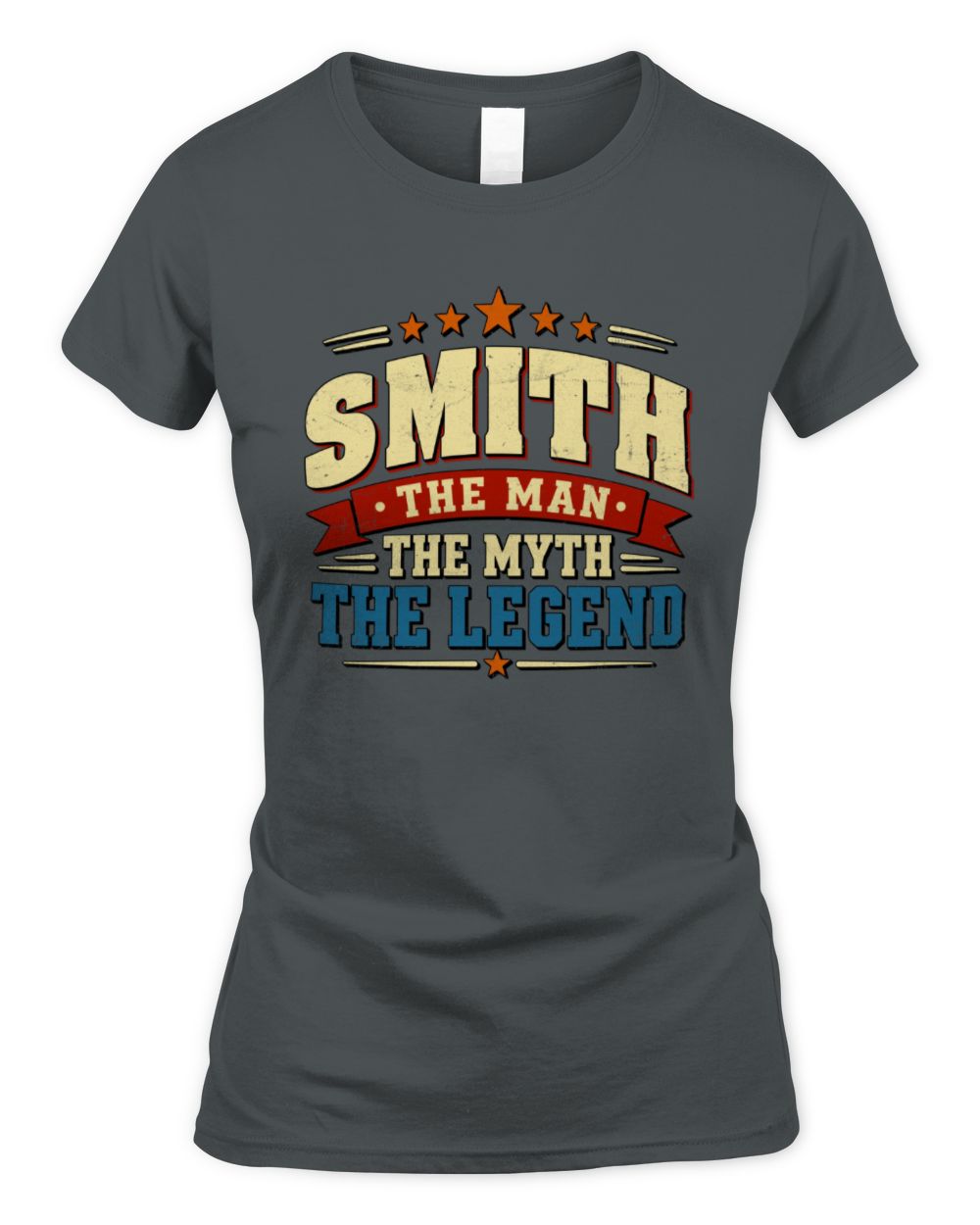 The Man The Myth The Legend Ribbon Vintage T-Shirt SMITH M1-56 / Women's Standard T-Shirt / charcoal