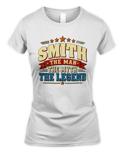 The Man The Myth The Legend Ribbon Vintage T-Shirt SMITH M1-56 / Women's Standard T-Shirt / white