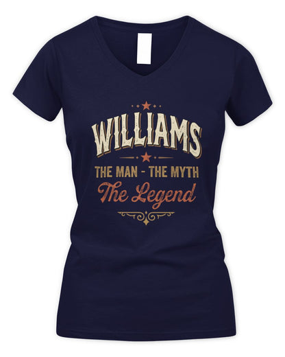 I'm Name I'm Not Rude I Just Have The Balls Funny T-Shirt WILLIAMS M1-77 / Women's V-Neck T-Shirt / navy