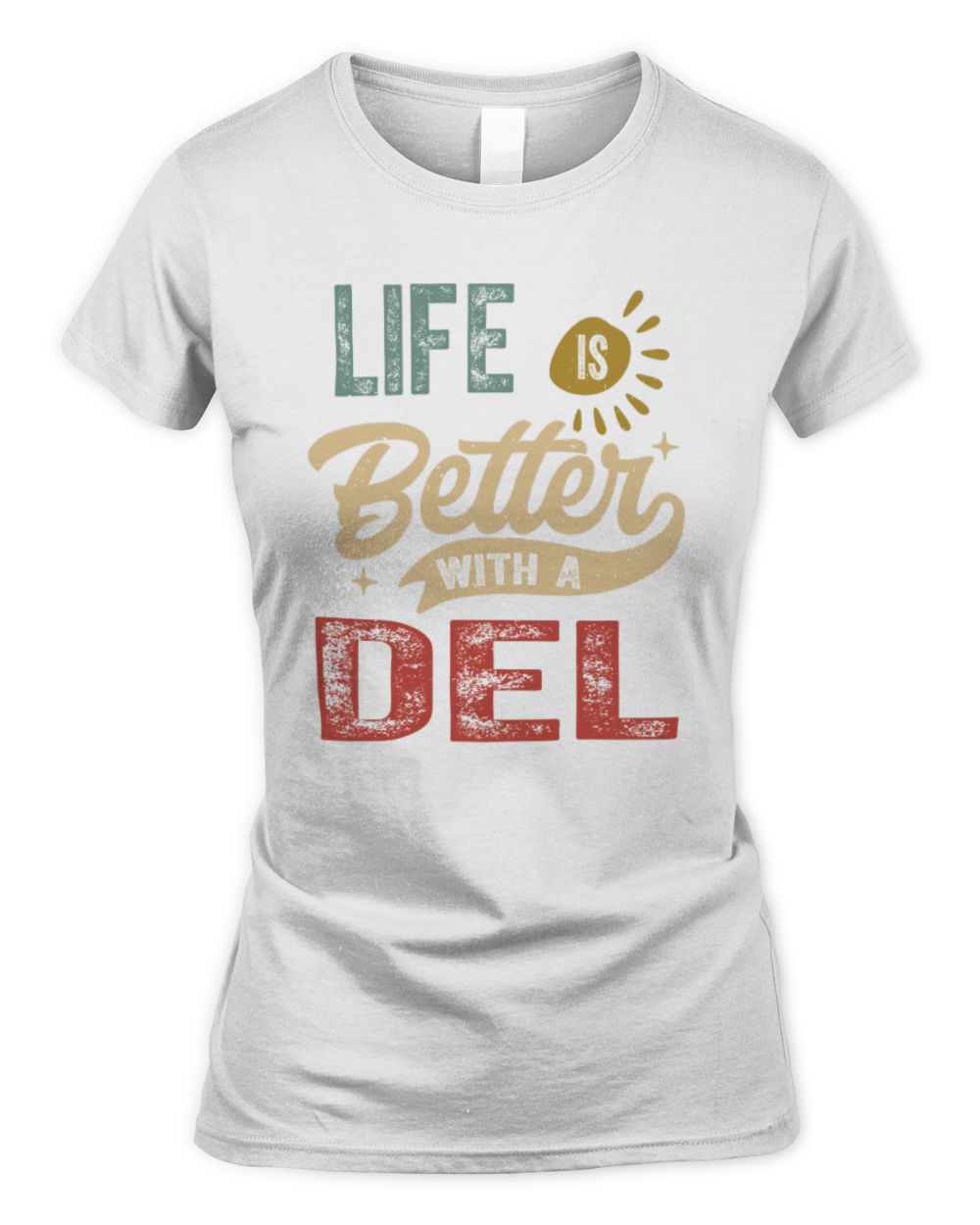 Life Is Better With a Name Personalized Retro T-Shirt DEL-48 / Women's Standard T-Shirt / white