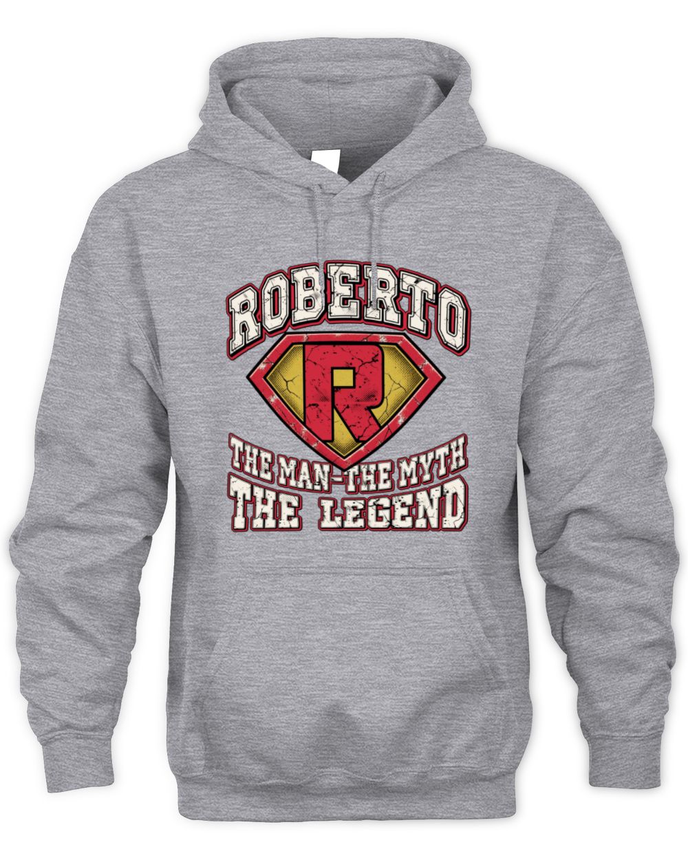 The Man The Myth The Legend Superman Graphic T-Shirt ROBERTO M1-74 / Unisex Hoodie / sport grey
