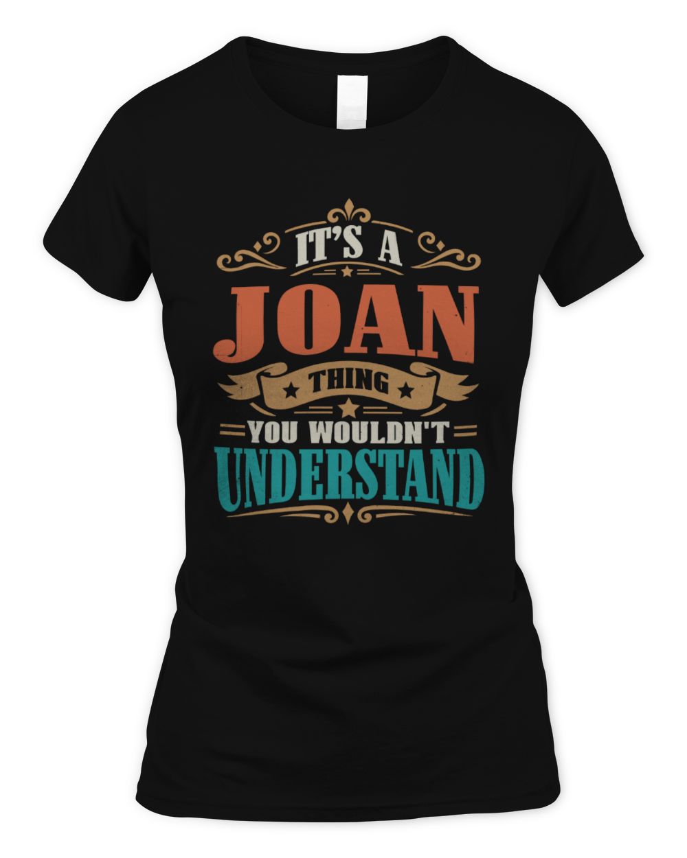 It’s a Name Thing Personalized Retro T-Shirt JOAN M1-47 / Women's Standard T-Shirt / black