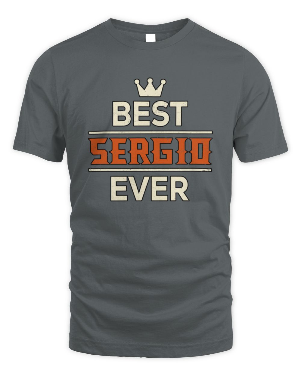 Best Your Name With Crown Shirt SERGIO M1-59 / Unisex Standard T-Shirt / charcoal