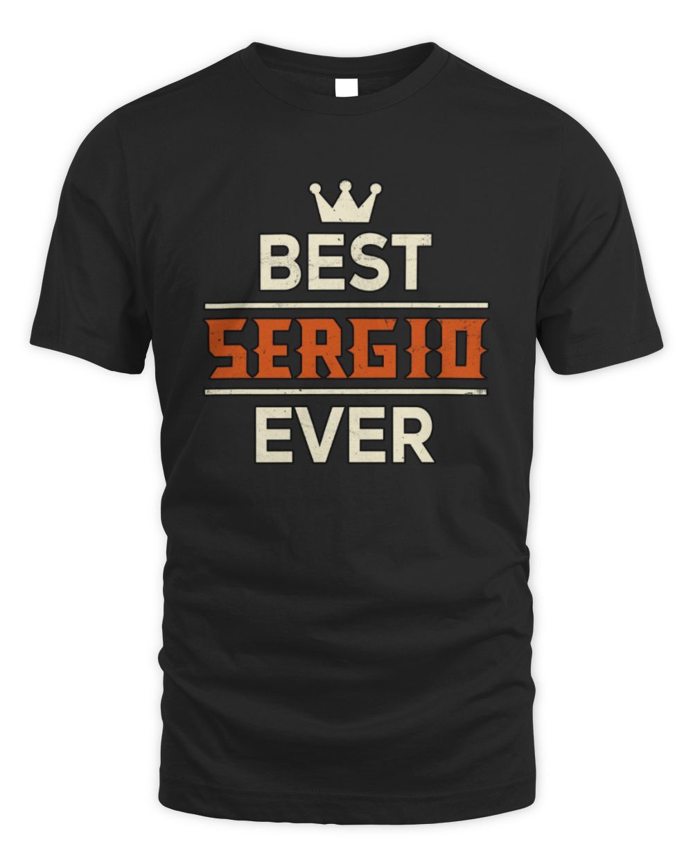 Best Your Name With Crown Shirt SERGIO M1-59 / Unisex Standard T-Shirt / black