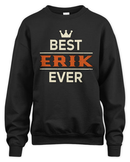 Best Your Name With Crown Shirt ERIK M1-59 / Unisex Sweatshirt / black
