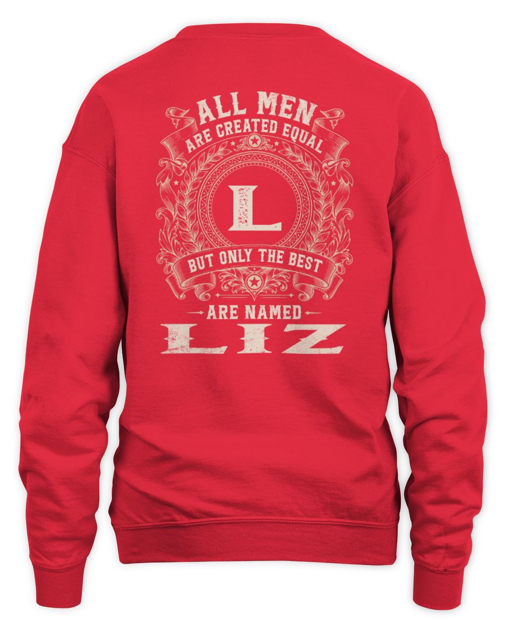All Men Are Created Equal Cool Logo Shirt LIZ M1-60 / Unisex Sweatshirt / red