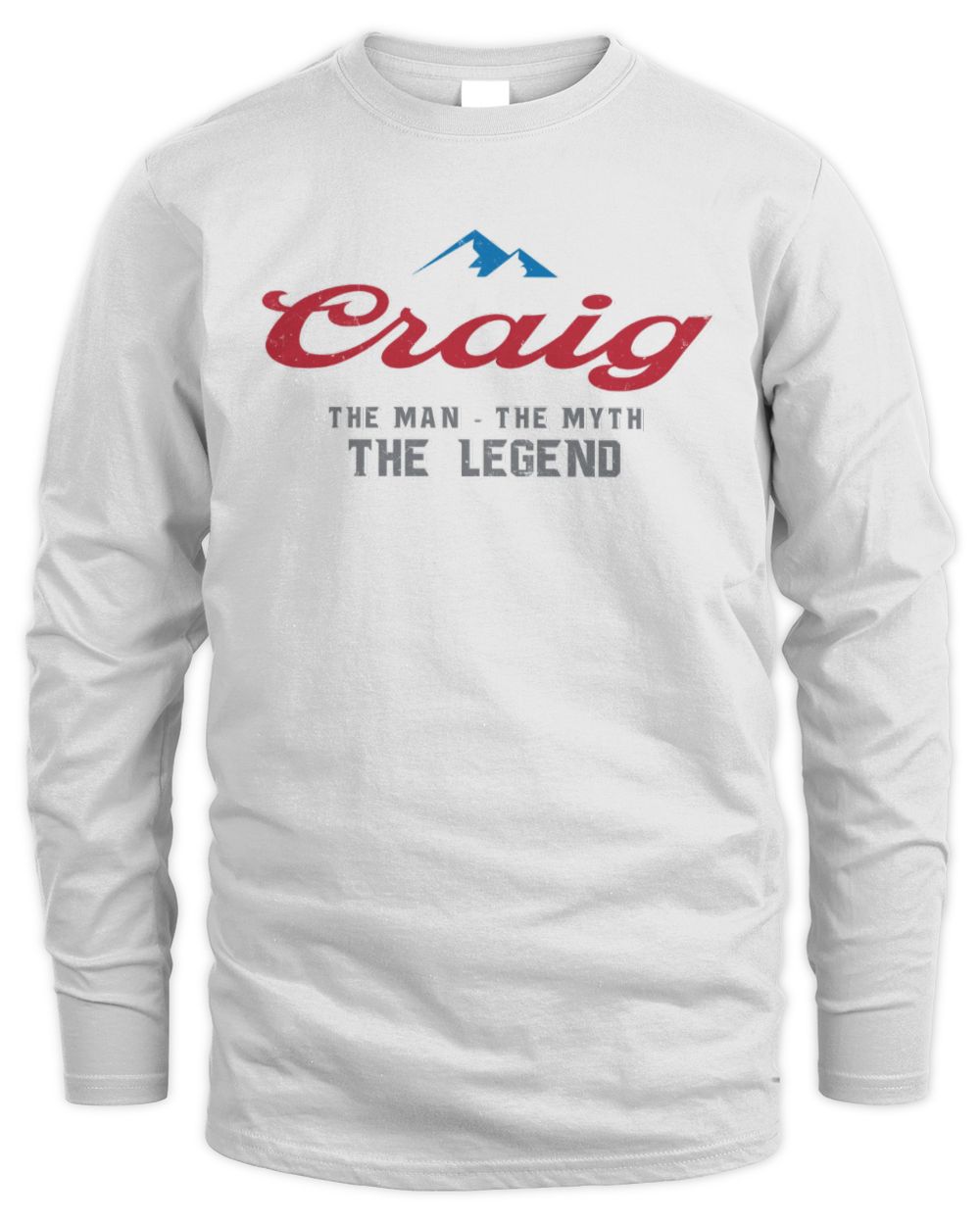 The Man The Myth The Legend Coors Light Beer T-Shirt CRAIG M1-S84 / Men's Long Sleeved T-Shirt / white