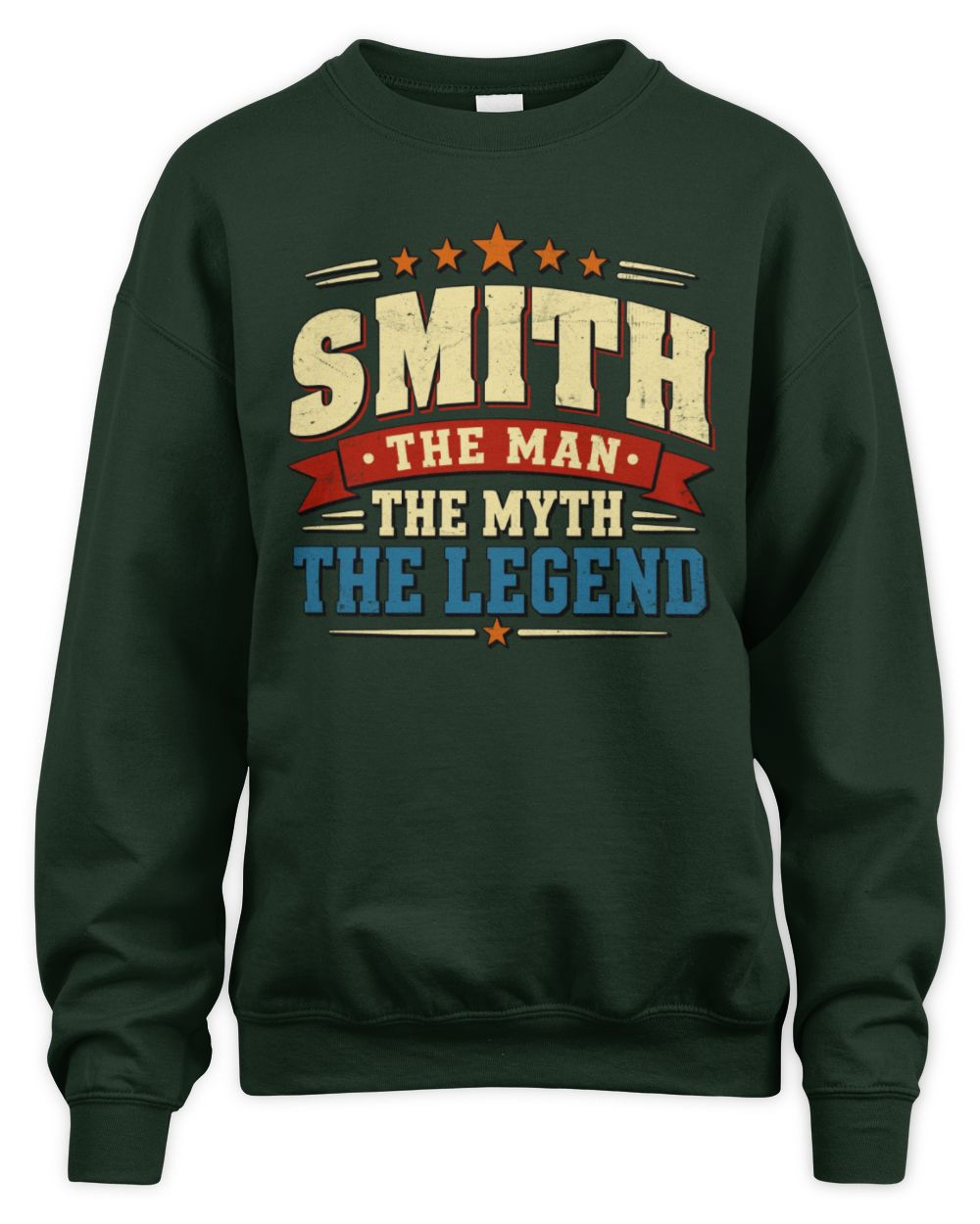 The Man The Myth The Legend Ribbon Vintage T-Shirt SMITH M1-56 / Unisex Sweatshirt / forest green
