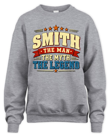 The Man The Myth The Legend Ribbon Vintage T-Shirt SMITH M1-56 / Unisex Sweatshirt / sport grey
