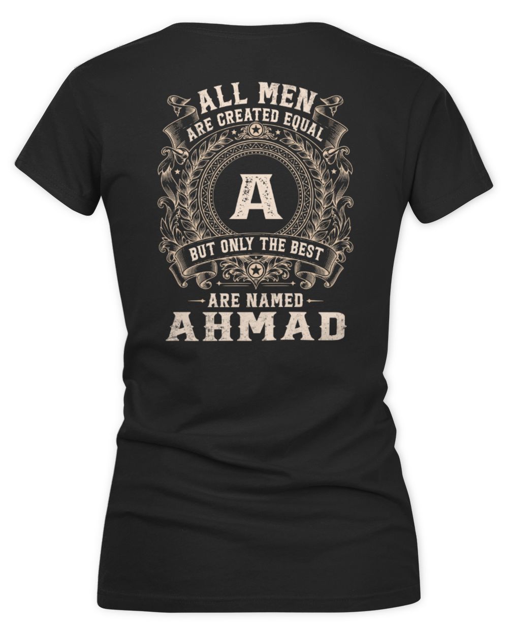 All Men Are Created Equal Cool Logo Shirt AHMAD M1-60 / Women's V-Neck T-Shirt / black
