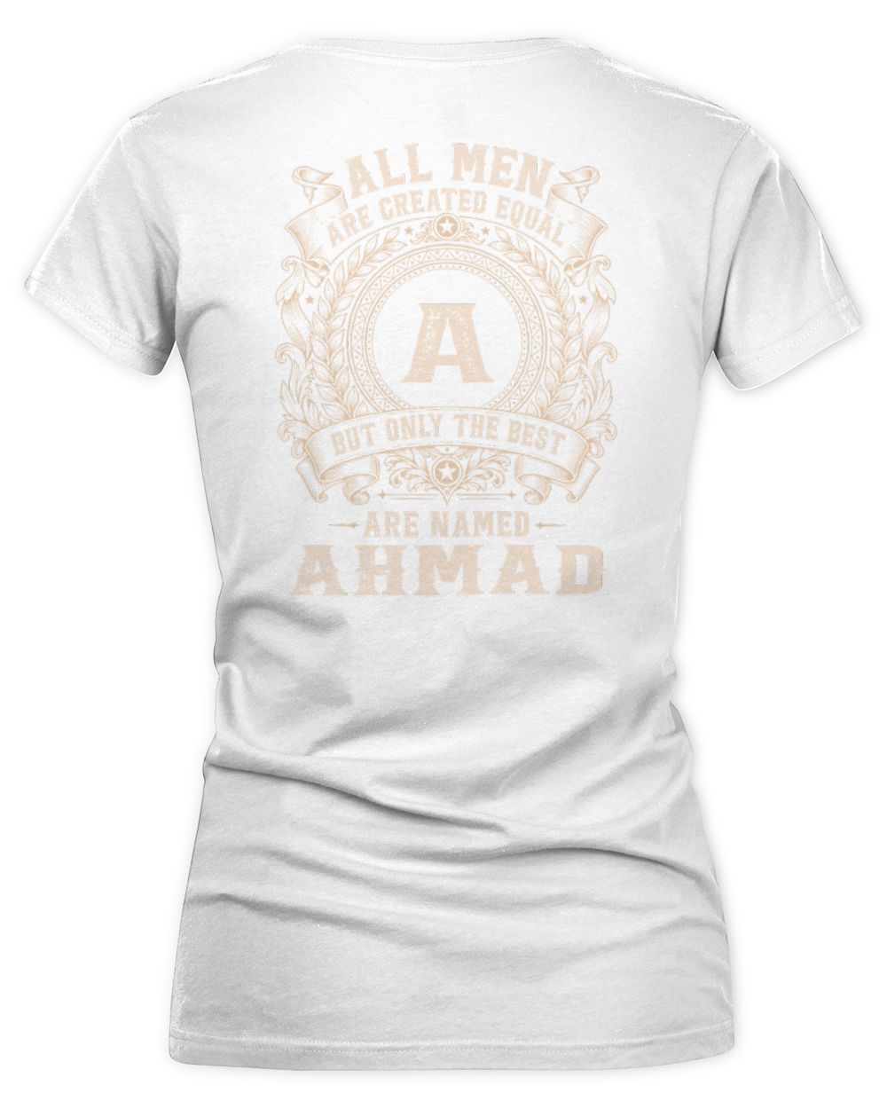 All Men Are Created Equal Cool Logo Shirt AHMAD M1-60 / Women's V-Neck T-Shirt / white