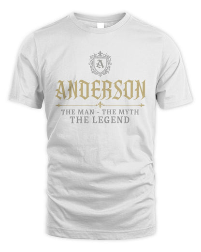 The Man The Myth The Legend Western Shirt ANDERSON M1-78 / Unisex Standard T-Shirt / white