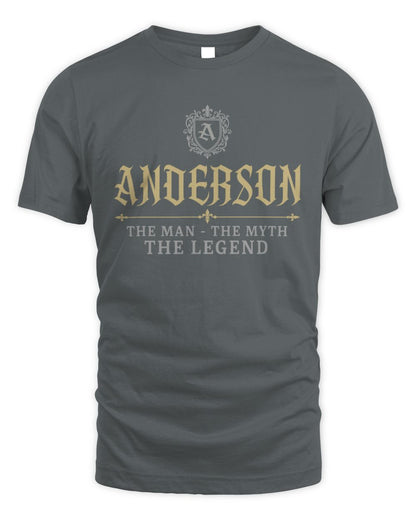 The Man The Myth The Legend Western Shirt ANDERSON M1-78 / Unisex Standard T-Shirt / charcoal