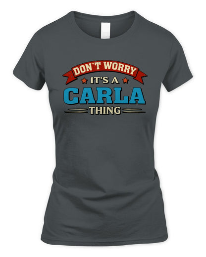 Don't Worry It's a Your Name Thing Funny Retro T-Shirt CARLA M1-57 / Women's Standard T-Shirt / charcoal