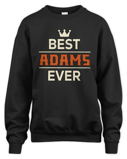 Best Your Name With Crown Shirt ADAMS M1-59 / Unisex Sweatshirt / black