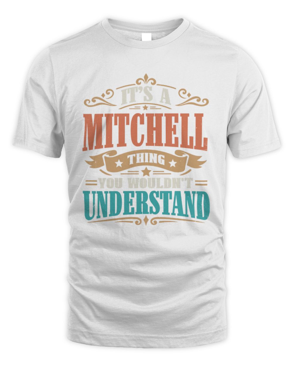 It’s a Name Thing Personalized Retro T-Shirt MITCHELL M1-47 / Unisex Standard T-Shirt / white