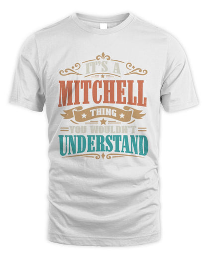 It’s a Name Thing Personalized Retro T-Shirt MITCHELL M1-47 / Unisex Standard T-Shirt / white