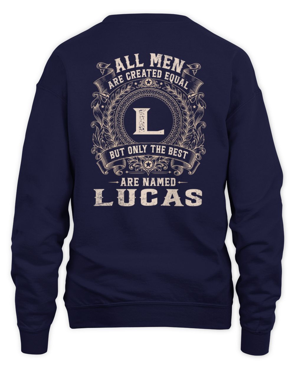 All Men Are Created Equal Cool Logo Shirt LUCAS M1-60 / Unisex Sweatshirt / navy