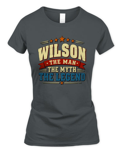 The Man The Myth The Legend Ribbon Vintage T-Shirt WILSON M1-56 / Women's Standard T-Shirt / charcoal