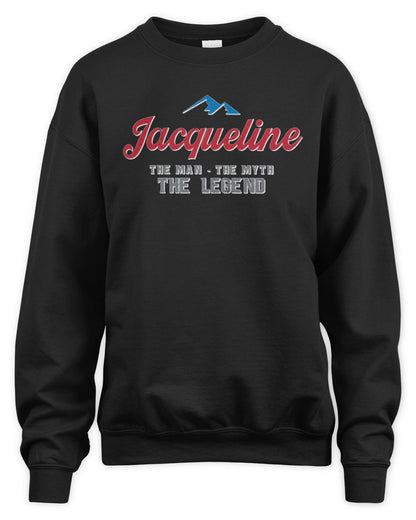 The Man The Myth The Legend Coors Light Beer T-Shirt JACQUELINE M1-S84 / Unisex Sweatshirt / black