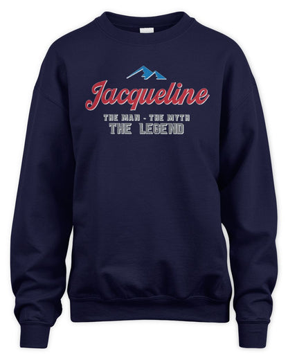 The Man The Myth The Legend Coors Light Beer T-Shirt JACQUELINE M1-S84 / Unisex Sweatshirt / navy