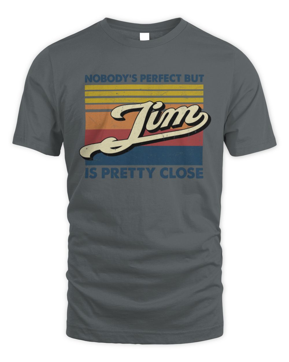 Nobody's Perfect But Your Name Is Pretty Close Retro Shirt JIM M1-65 / Unisex Standard T-Shirt / charcoal
