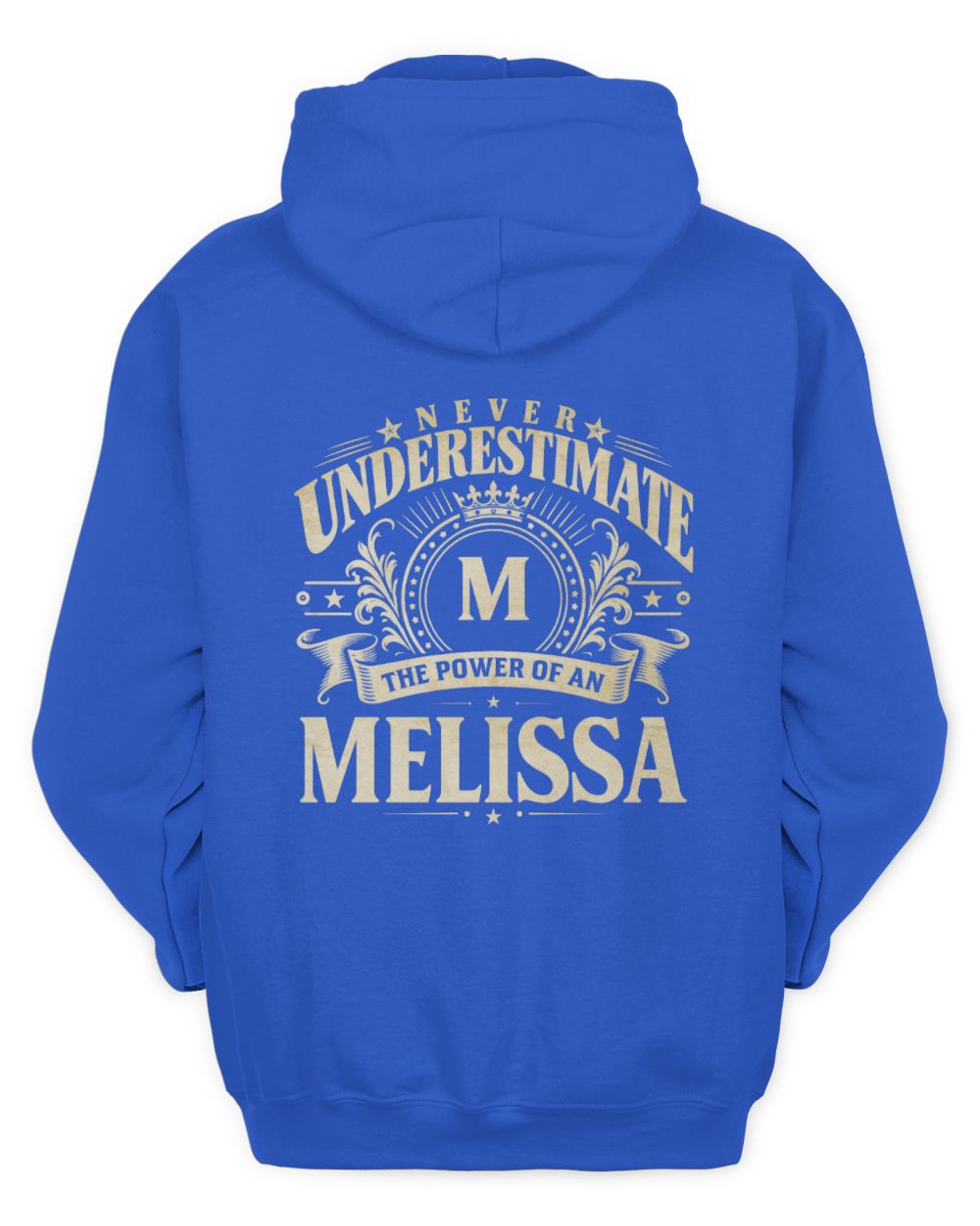 Never Underestimate Your Name Luxury Logo Shirt MELISSA M1-63 / Unisex Hoodie / royal