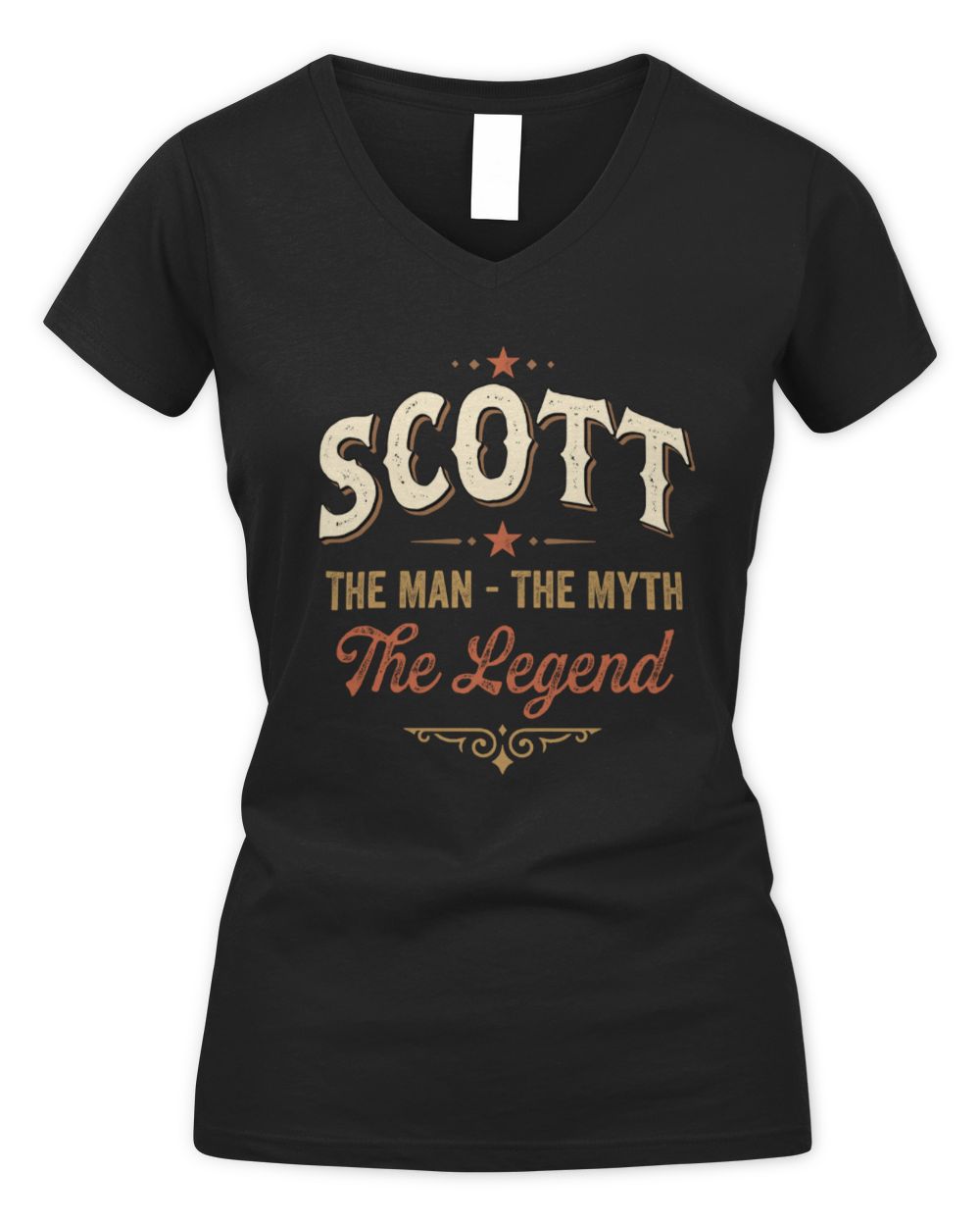 I'm Name I'm Not Rude I Just Have The Balls Funny T-Shirt SCOTT M1-77 / Women's V-Neck T-Shirt / black