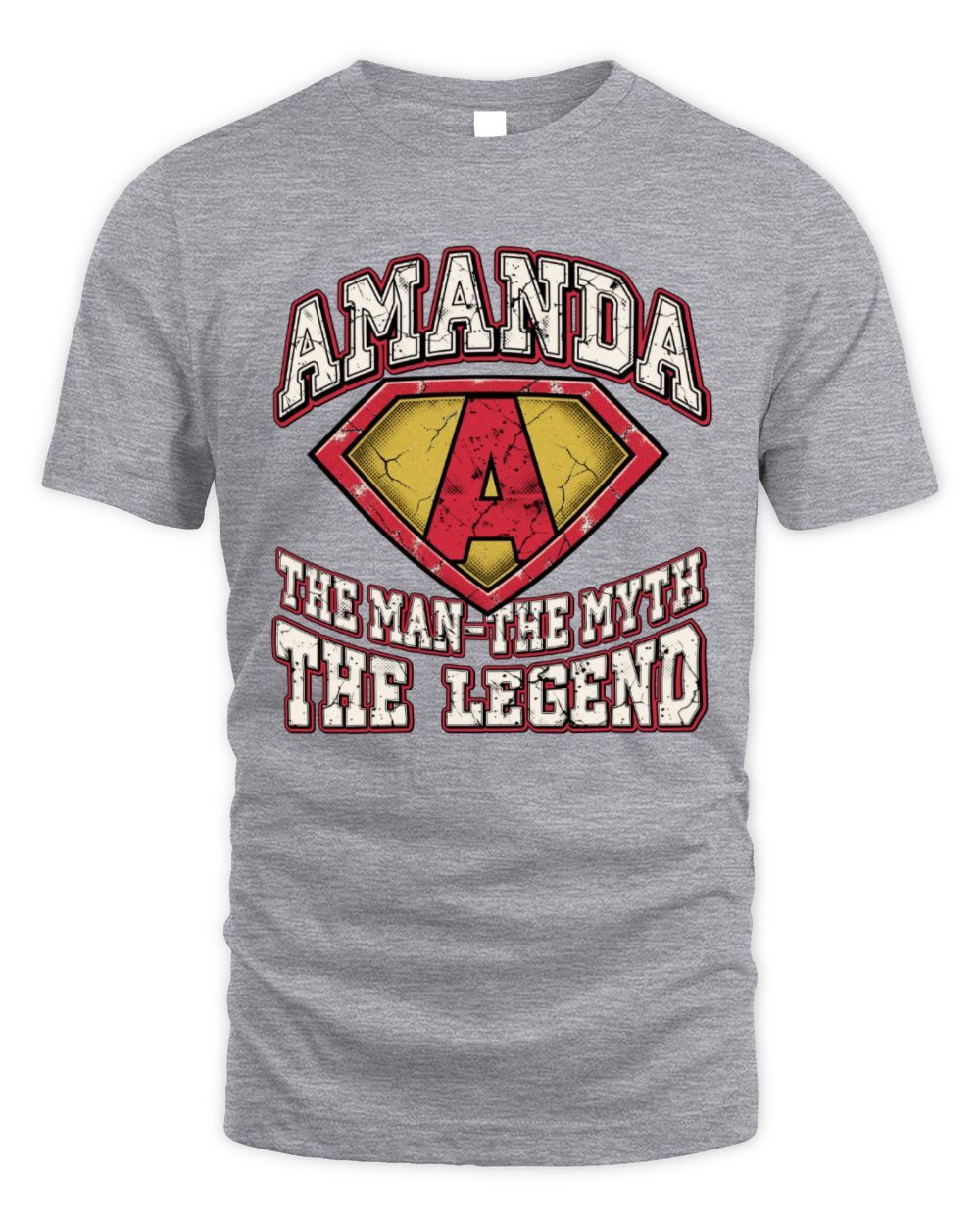 The Man The Myth The Legend Superman Graphic T-Shirt AMANDA M1-74 / Unisex Standard T-Shirt / sport grey