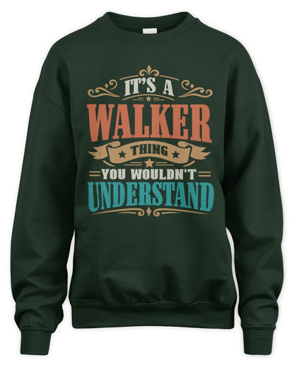 It’s a Name Thing Personalized Retro T-Shirt WALKER M1-47 / Unisex Sweatshirt / forest green