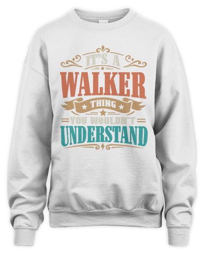It’s a Name Thing Personalized Retro T-Shirt WALKER M1-47 / Unisex Sweatshirt / white