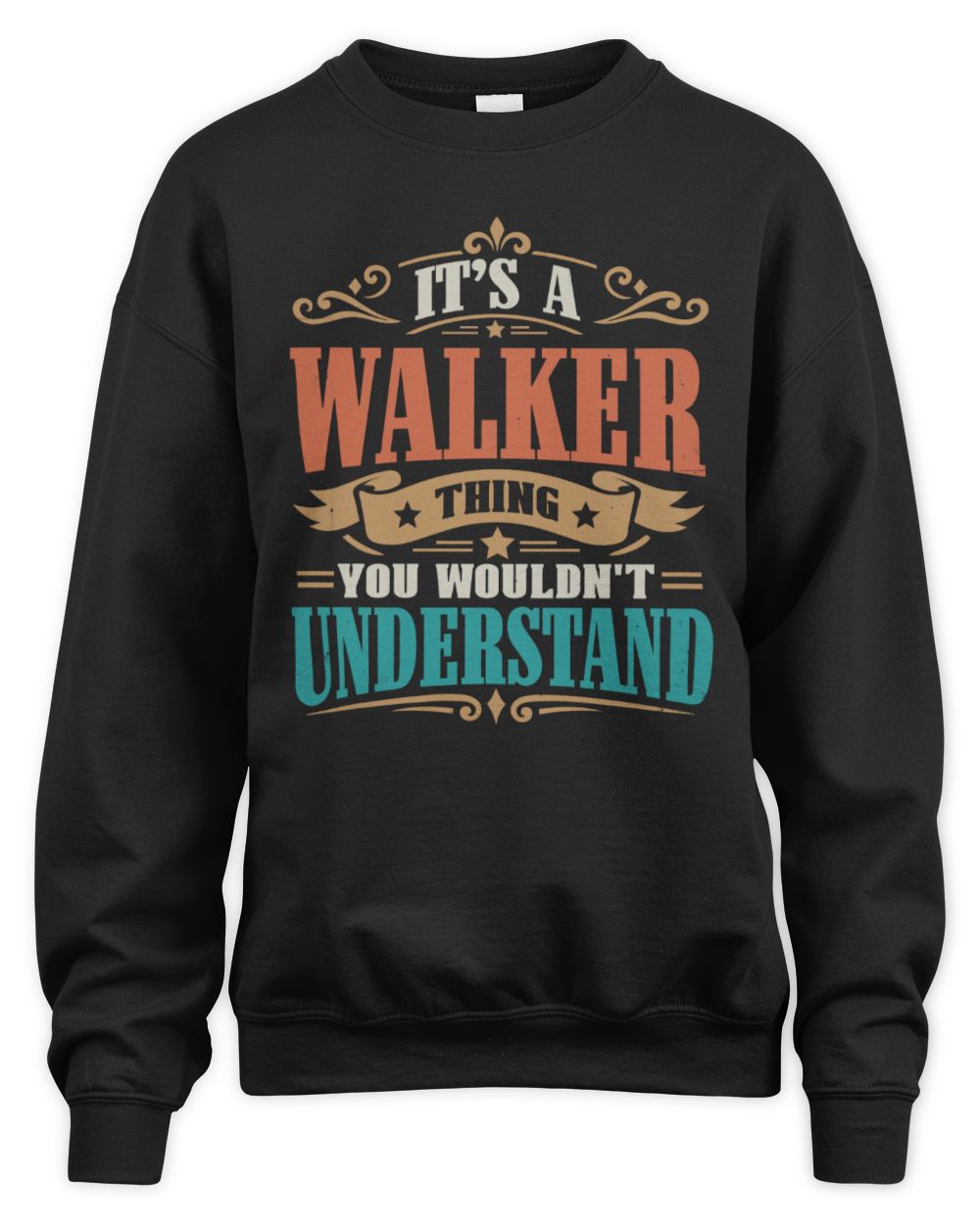 It’s a Name Thing Personalized Retro T-Shirt WALKER M1-47 / Unisex Sweatshirt / black