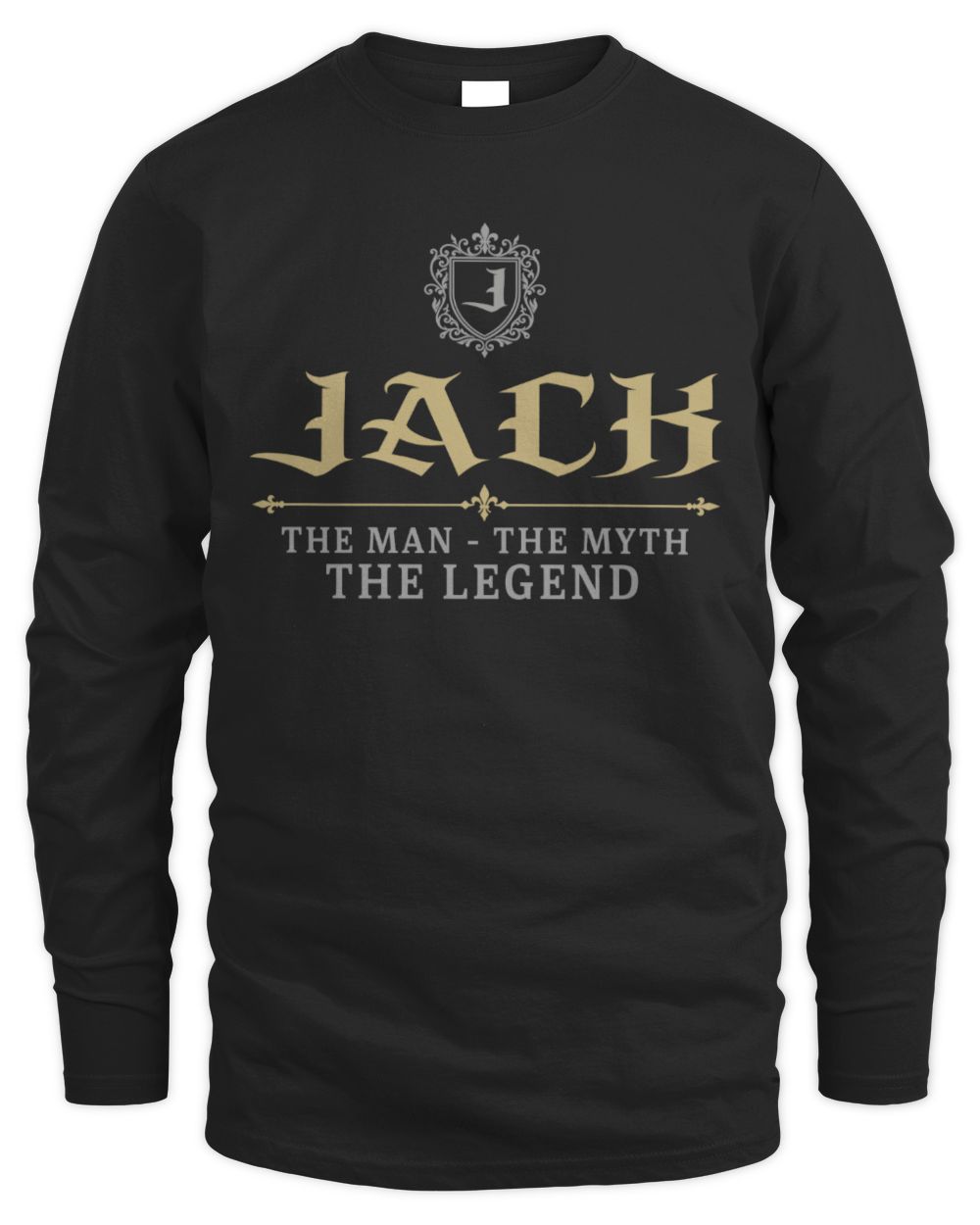 The Man The Myth The Legend Western Shirt JACK M1-78 / Men's Long Sleeved T-Shirt / black