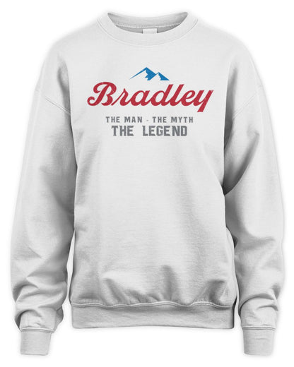 The Man The Myth The Legend Coors Light Beer T-Shirt BRADLEY M1-S84 / Unisex Sweatshirt / white