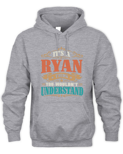 It’s a Name Thing Personalized Retro T-Shirt RYAN M1-47 / Unisex Hoodie / sport grey