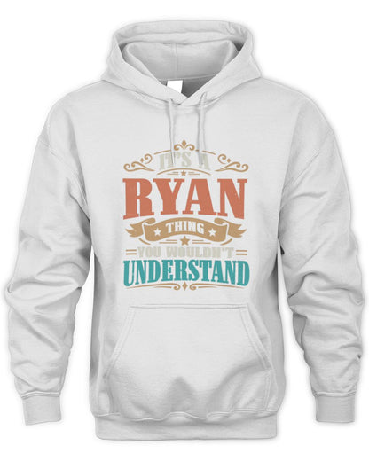 It’s a Name Thing Personalized Retro T-Shirt RYAN M1-47 / Unisex Hoodie / white