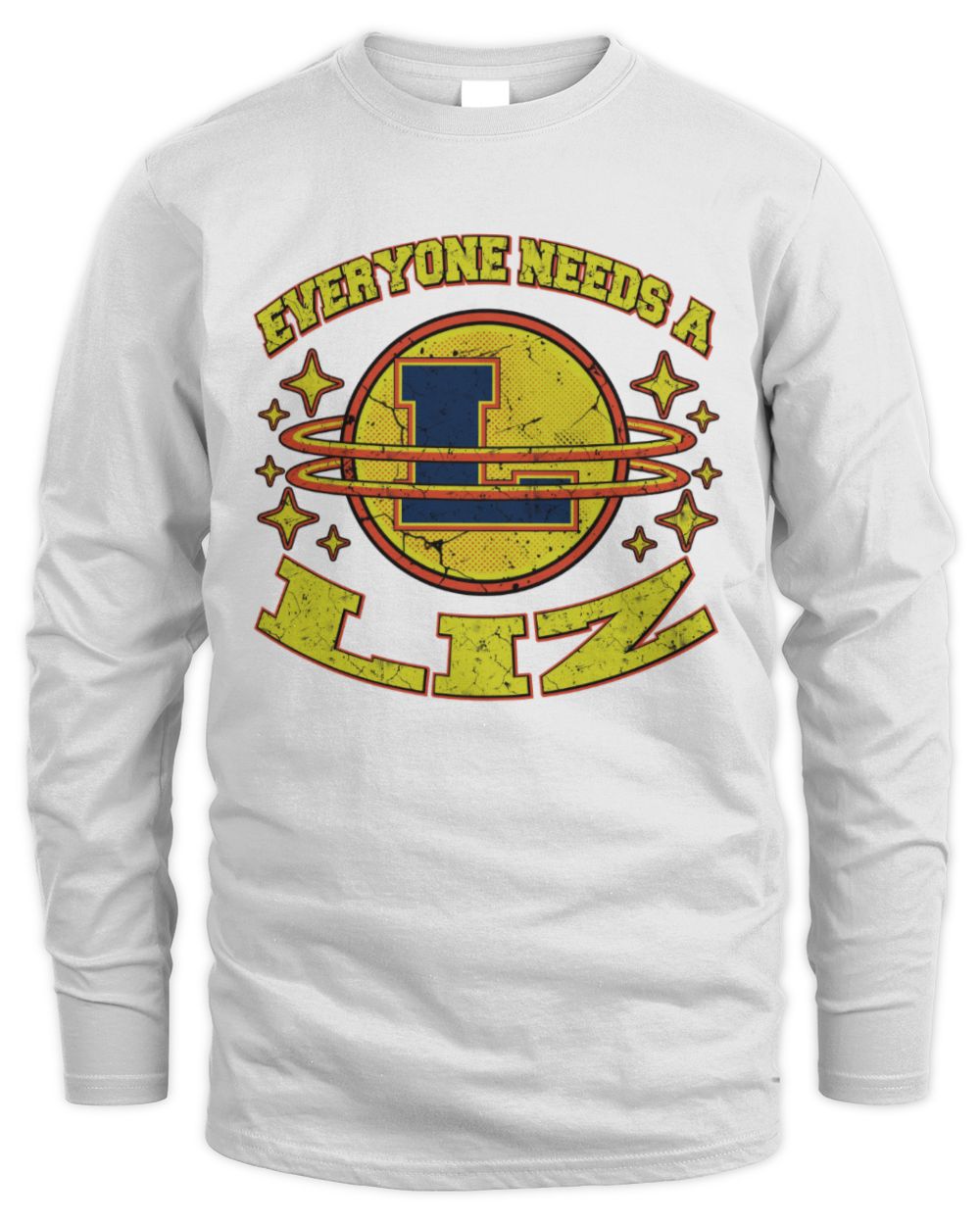 Everyone Needs a Your Name Shirt LIZ M1-76 / Men's Long Sleeved T-Shirt / white