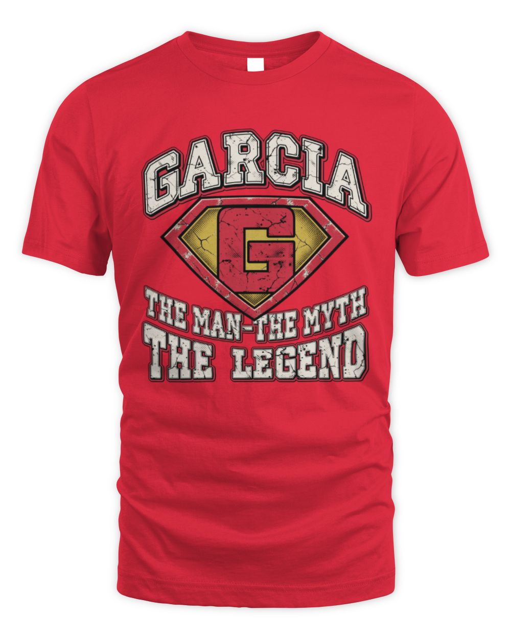The Man The Myth The Legend Superman Graphic T-Shirt GARCIA M1-74 / Unisex Standard T-Shirt / red