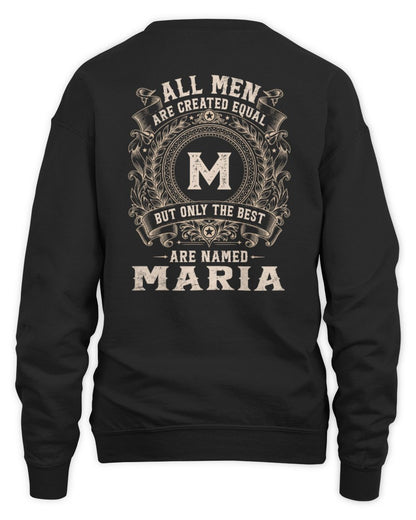 All Men Are Created Equal Cool Logo Shirt MARIA M1-60 / Unisex Sweatshirt / black